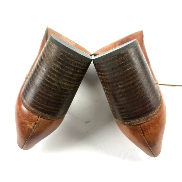 Patricia Nash Anna Shoes 9.5 Brown Leather Oxford Block Heel Womens - Picture 13 of 14